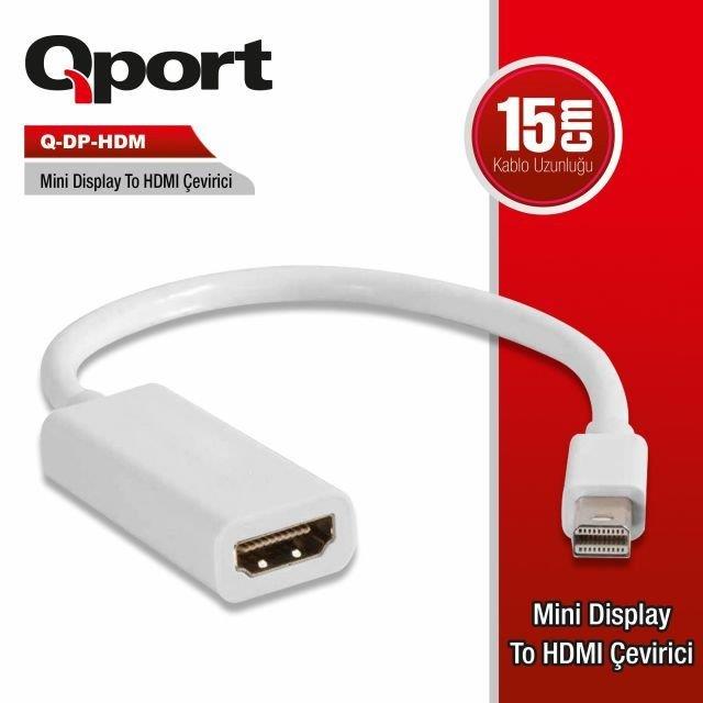 Qport Q-Dp-Hdm Mını Dısplay Port To Hdmı Dönüştürücü
