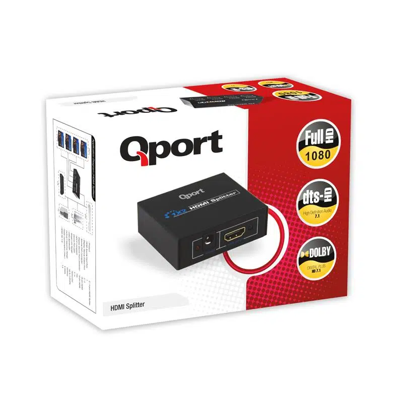 Qport Q-Spl4 Full Hd 1 Giriş 4Çıkışlı Hdmı Splıtter (Sinyal Çoğaltıcı)