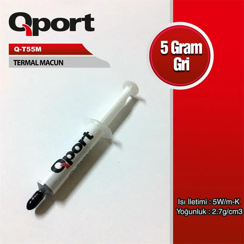 Qport Q-T55M 5 Gram 5W/M-K 2.7/Cm3 Termal Macun