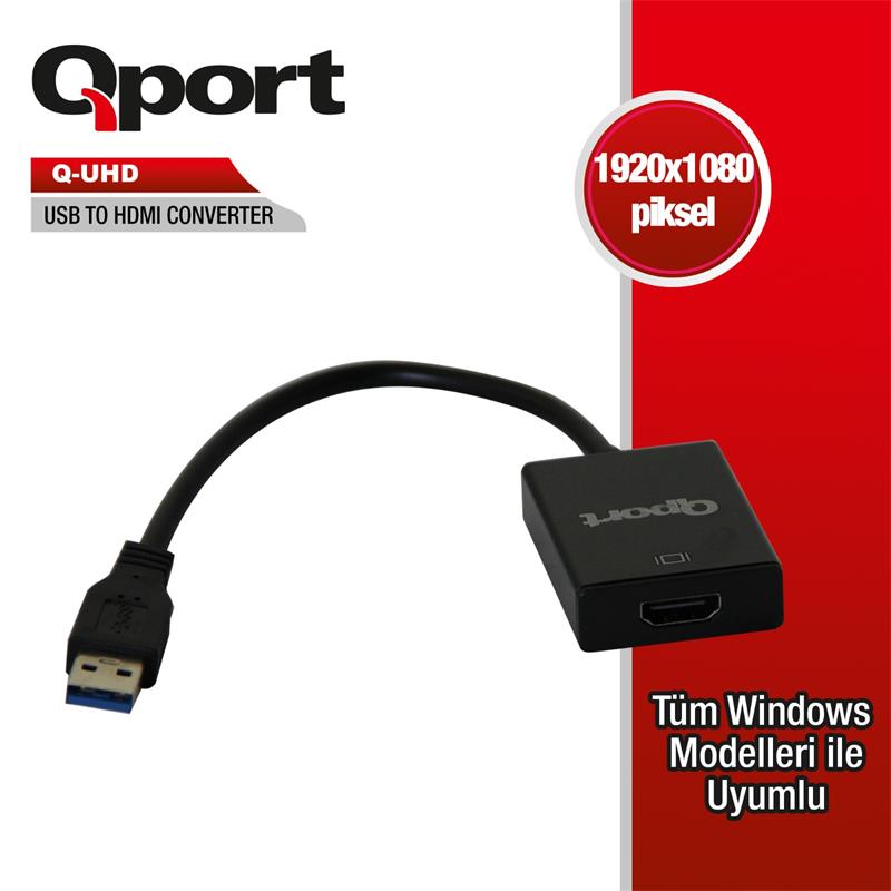 Qport Q-Uhd Usb 3.0 To Hdmı Dönüştürücü
