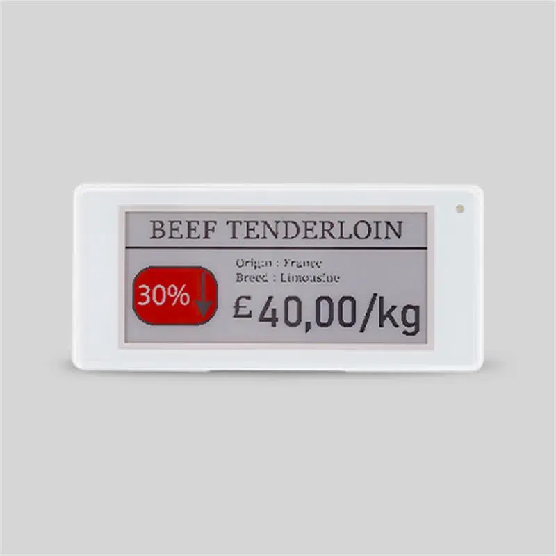 RF 2.90 3 RENKLİ ELEKTRONİK RAF ETİKETİ BEYAZ