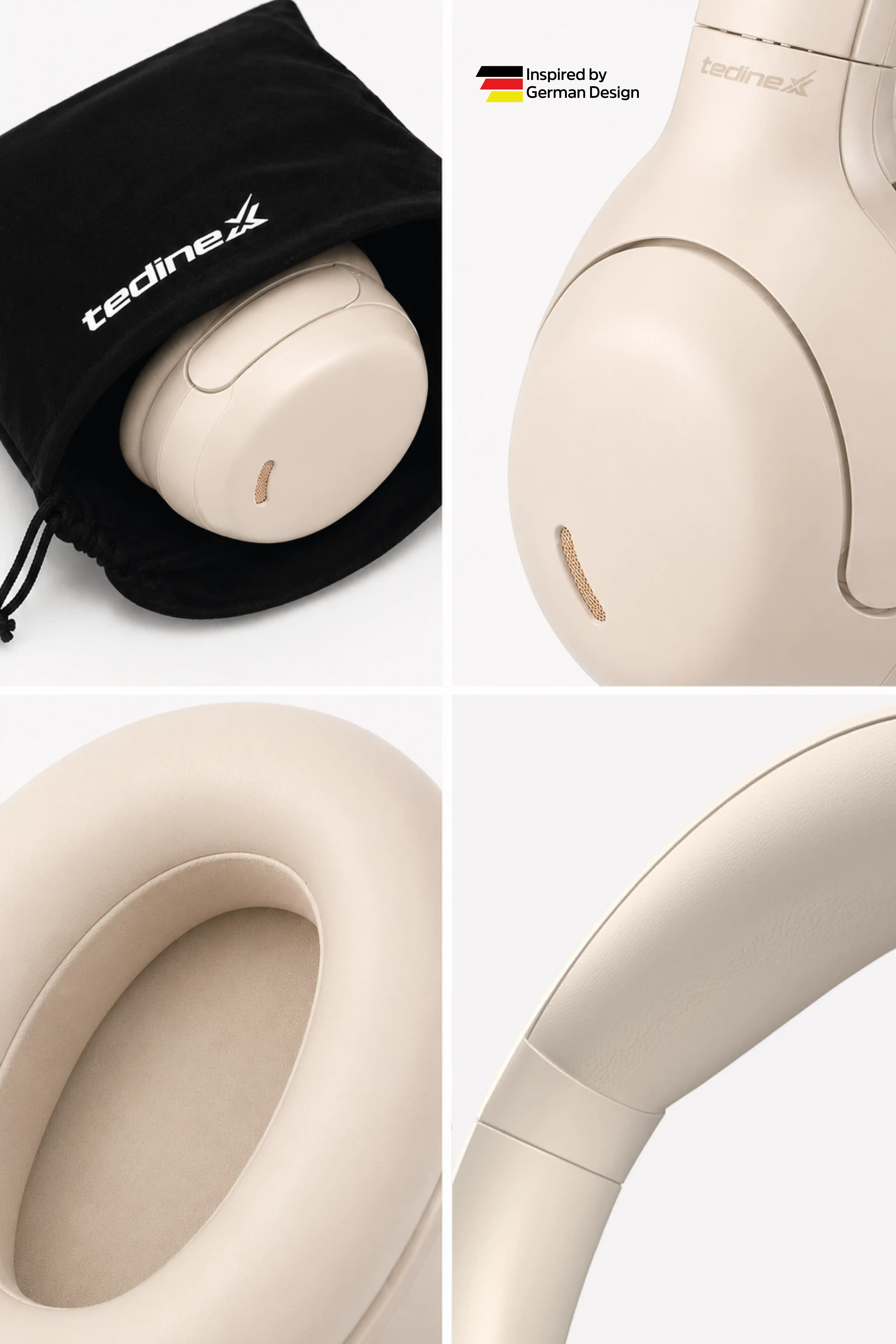 Tedinex VIPER TX20 Kulak Üstü Bluetooth Kulaklık- Desert Beige