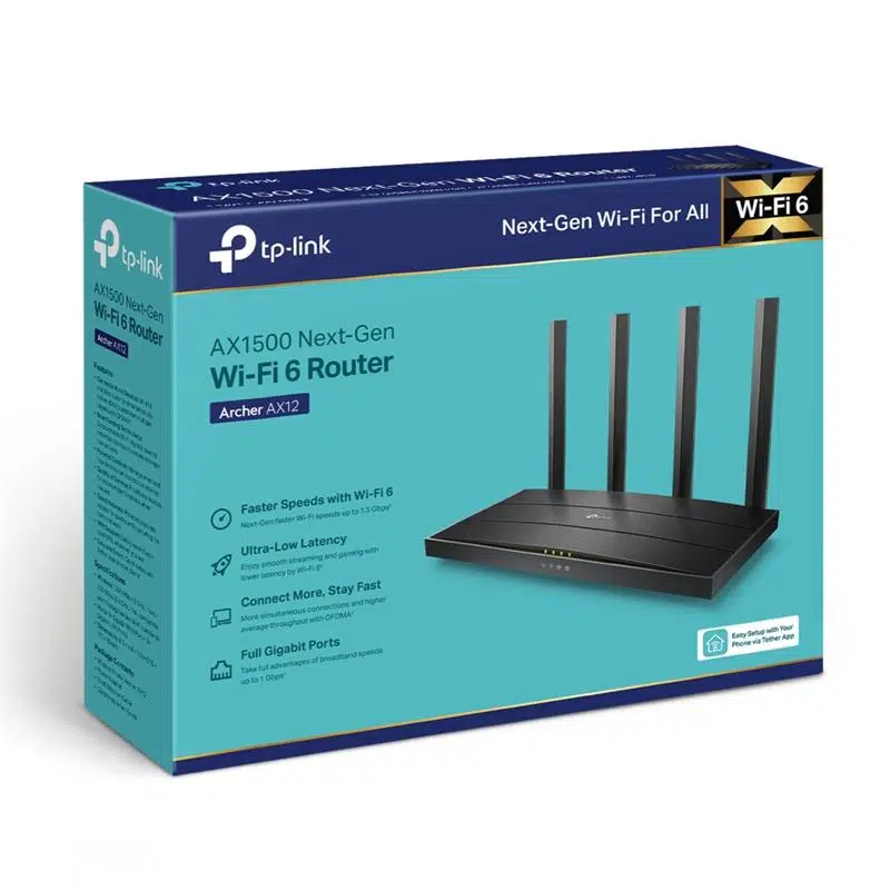 Tp-Lınk Archer Ax12 Ax1500 1200Mbps Dual Band Gıgabıt Wı-Fı 6 Router