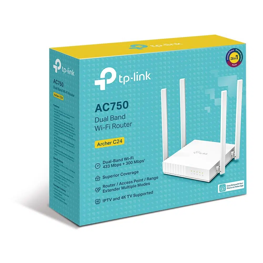 Tp-Lınk Archer C24 Ac750 Kablosuz Dual Band Router