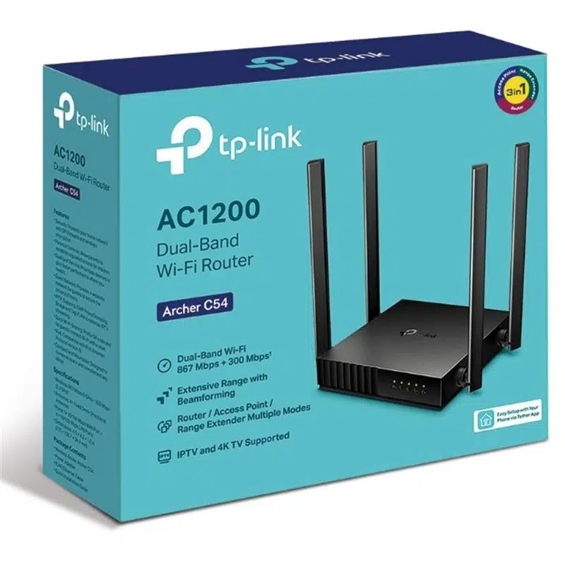 Tp-Lınk Archer C54 Ac1200 Kablosuz Wıfı 5 Dual Band Router