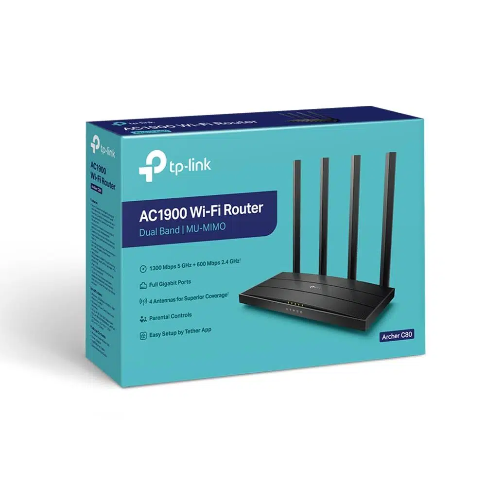 Tp-Lınk Archer C80 Ac1900 1300Mbps Mu-Mımo İç Ortam Kablosuz Wıfı Router