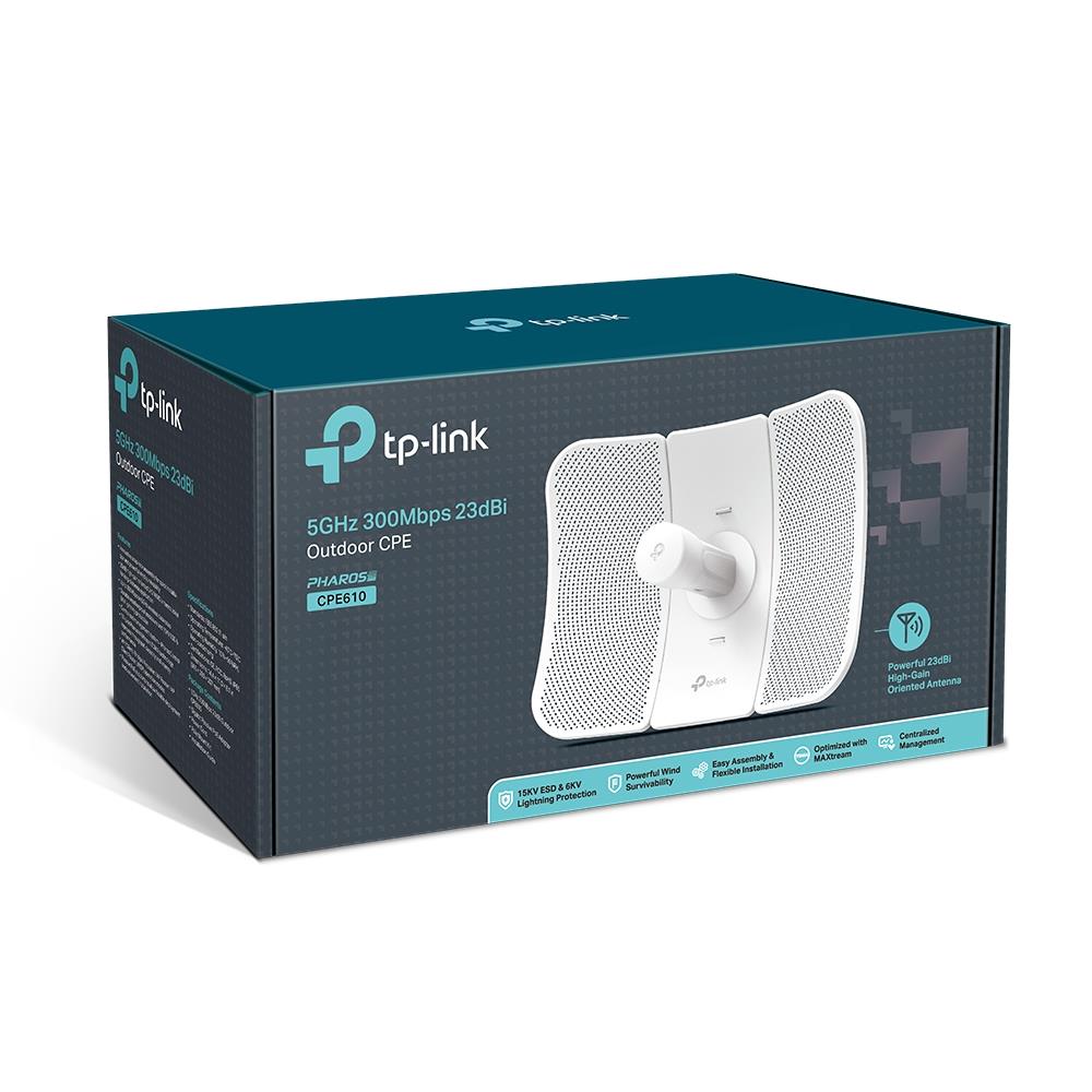 Tp-Lınk Cpe610 5Ghz 300Mbps 23Dbı 30Km Ptp/Ptmp Dış Ortam Access Poınt