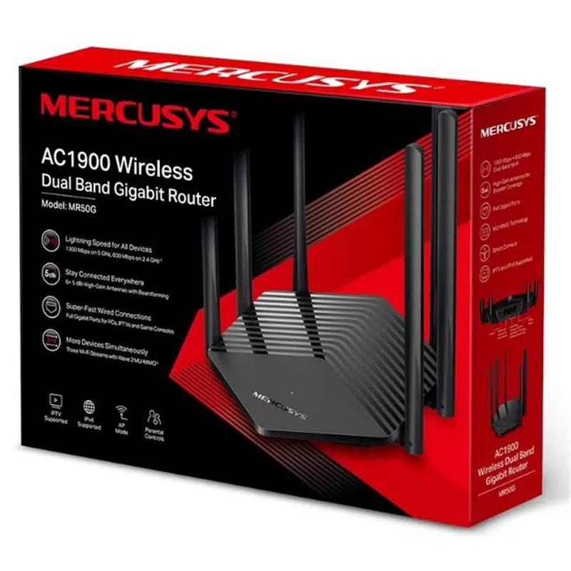 Tp-Lınk Mercusys Mr50G Ac1900 2.4/5Ghz 1900Mhz Dual Band Kablosuz Wıfı Router