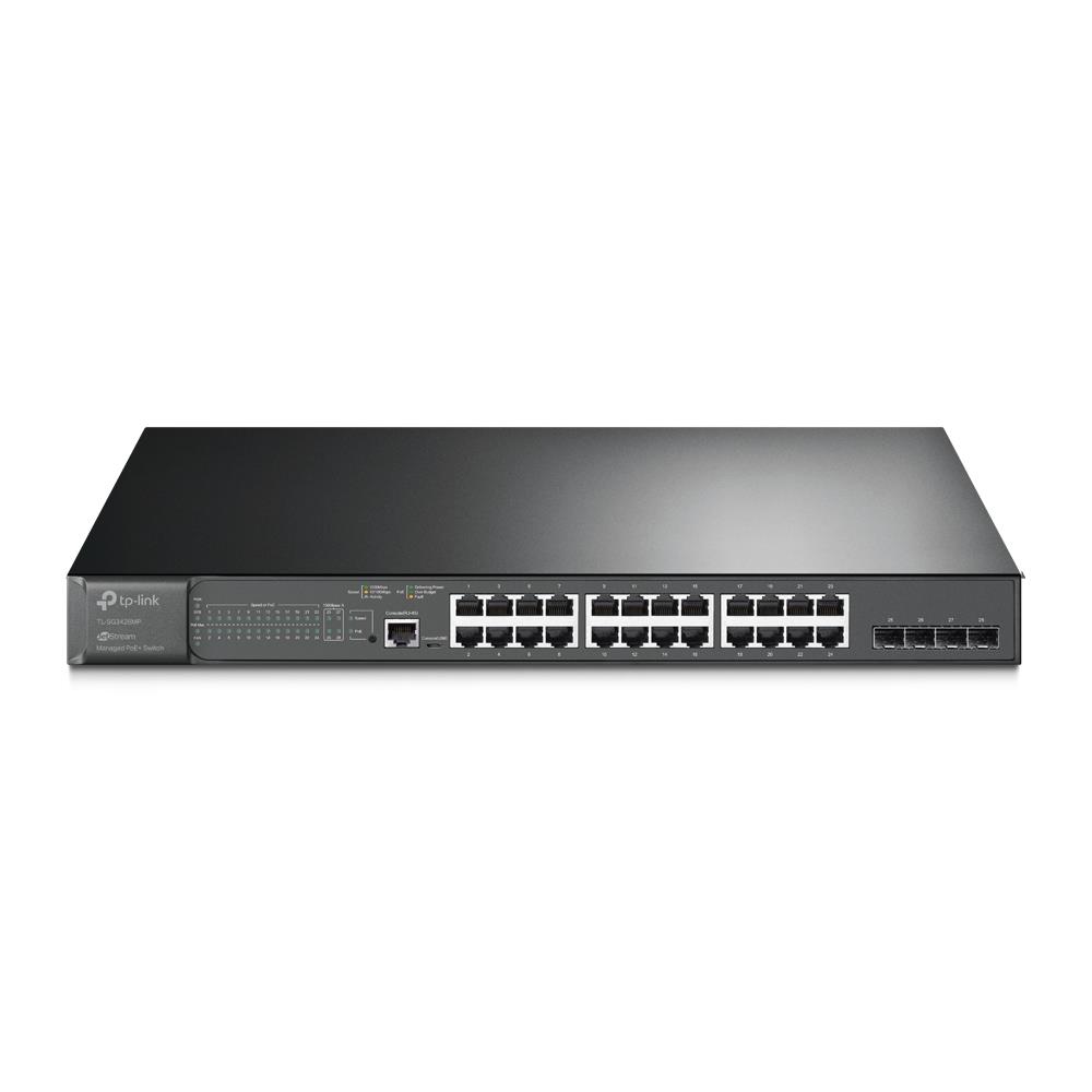 Tp-Lınk Omada Tl-Sg3428Mp 24 Port Gıgabıt+4X1Gb Sfp Uplınk 384W Poe Yönetilebilir Rackmount Swıtch