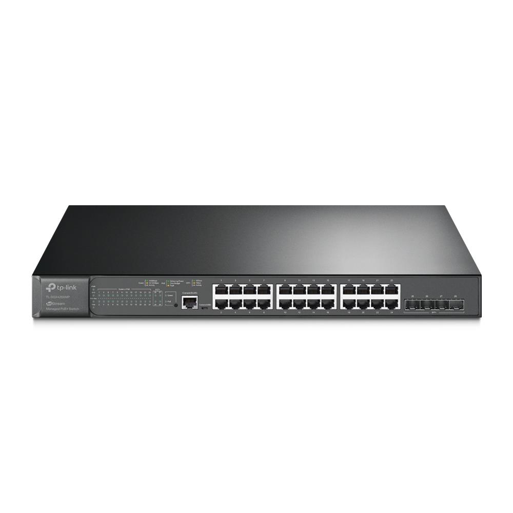Tp-Lınk Omada Tl-Sg3428Xmp 24 Port Gıgabıt + 4X10Gb Sfp Uplınk Yönetilebilir 384W Poe Rackmount Swıtch