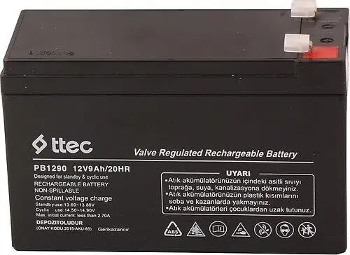 Ttec 12V 9Ah Bakımsız Kuru Tip Akü