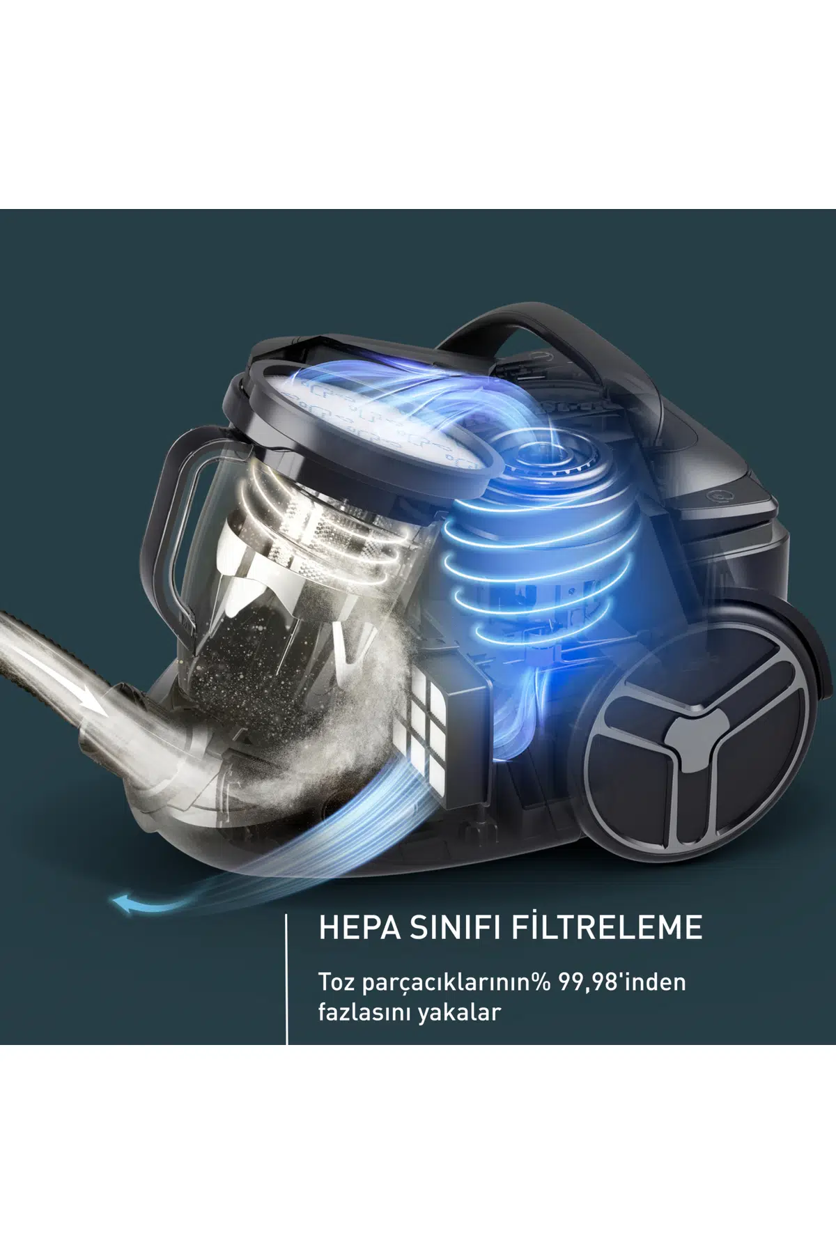 Tefal Silence Force Cyclonic 550 W Toz Torbasız Süpürge TW7976 