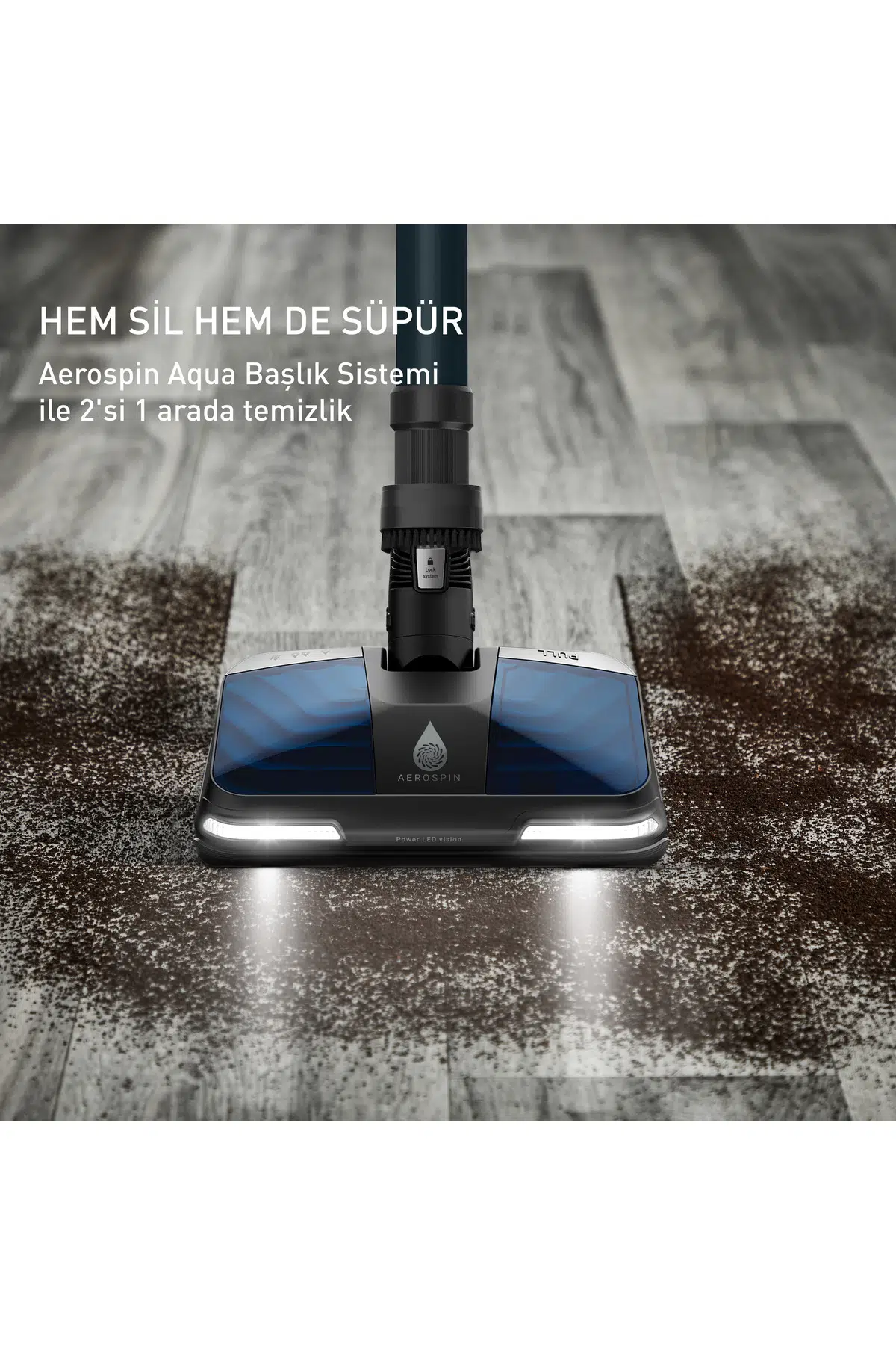 Tefal X-Force Flex 13.60 Allergy Aqua Aerospin Şarjlı Dikey Süpürge TY9AC1WO