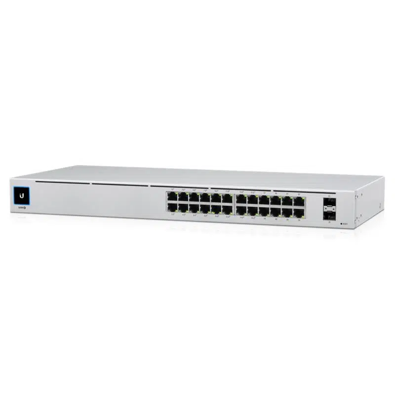 UBIQUITI USW-24-POE 24 PORT GIGABIT + 2X1GB SFP UPLINK YÖNETİLEBİLİR 95W POE RACKMOUNT SWITCH