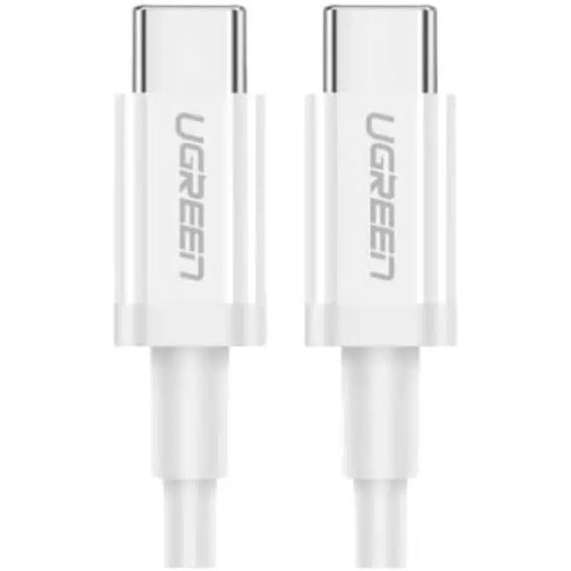 UGREEN USB-C 60W 3A QC PD HIZLI ŞARJ KABLOSU 1 MT BEYAZ 60518
