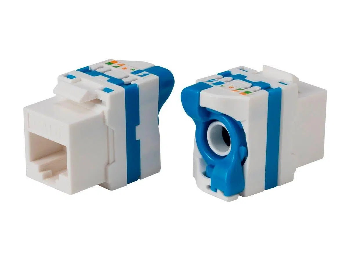 URANIUM KJ-UC6-18056DB CAT6 UTP 180 DERECE ÇEVİRMELİ KEYSTONE JACK MAVİ RENK