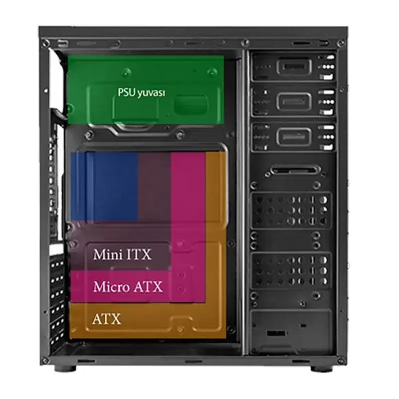 Vento Ta-K61 750W 1X80Mm Fan Usb 3.0 Midi Tower Siyah Kasa